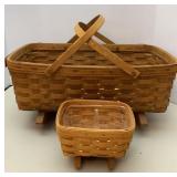Longaberger Medium & Mini Cradle Baskets