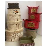 Holiday Decorative Nesting boxes & Tins