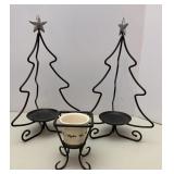 Longaberger Christmas Tree Wrought Iron Candle
