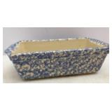 Henn Blue Sponge Stoneware Loaf Pan