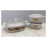 Corningware covered casseroles