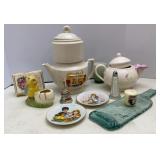 Tea Pots, Planters, Spoon Rest, Partylite Bell