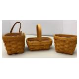 Longaberger Assortment of Booking Baskets