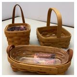 Longaberger assortment of Booking Baskets