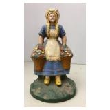 Antique Cast Iron Door Stop 9.25in tall