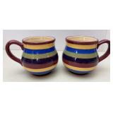Longaberger Pottery Coffee Mugs (Bright Cabana)