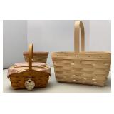 Longaberger Whitewash & Horizon of Hope Baskets