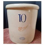 10-Gallon Red Wing Stoneware Crock