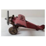 Hubley Cast Iron "Lindy" Red Toy Airplane