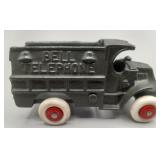Hubley Cast Iron Bell Telephone Mack Utility Truck