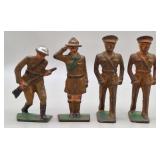 4 Cast "Dime Store" Toy Infantry Soldiers
