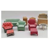 Tootsie Toy Dollhouse Living Room Furniture