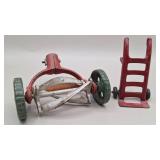 Arcade ? Salesman Sample Push Mower & Feed Cart