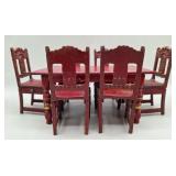 Arcade Cast Iron Dollhouse Dining Table & Chairs