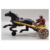 Kenton Toys Cast Iron Sulky w/Driver