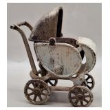 Kilgore Cast Iron Toy Baby Pram/Stroller