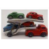 Barclay Diecast Car Carrier w/Cars