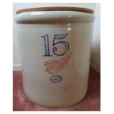 15-Gallon Red Wing Stoneware Crock