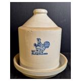Stoneware Chicken Waterer/Feeder