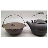 Miniature Cast Iron Scotch Kettle & Tea Kettle