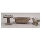Kilgore Cast Iron Dollhouse Bathroom Set