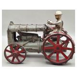 Arcade ? Cast Iron Fordson Tractor w/Driver