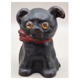 Hubley Cast Iron "Cutie" Dog w/Red Bow, 1914