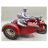 Hubley Cast Iron Toy Motorcycle w/Sidecar