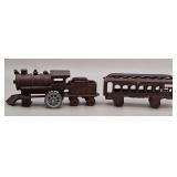 Cast Iron Miniature Floor Train & Passenger Car