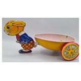 J. Chein & Co. Tin Litho Easter Bunny Pulling Egg