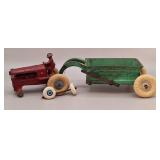 Arcade Cast Iron Allis-Chalmers Tractor w/Trailer