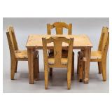 Arcade Cast Iron Doll House Table & 4 Chairs