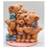Cast Iron Bear Family Door Stop