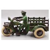 Hubley Cast Iron "Indian" Motorcycle w/Stake Bed