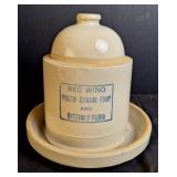 Red Wing Stoneware Poultry Drinking Fountain