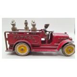 Kenton Cast Iron Fire Patrol Toy Truck w/Firemen