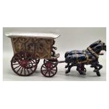 Hubley ? Cast Iron Horse-Drawn Ice Wagon