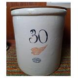 30-Gallon Red Wing Stoneware Crock