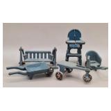 Kilgore Cast Iron Dollhouse Nursery & Play Set