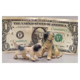 2 Hubley Cast Iron Dog Figurines