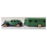 Kenton Toys Cast Iron Pontiac Sedan & Trailer