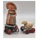 Mary Had A Little Lamb Wind-Up Celluloid/Tin Toy