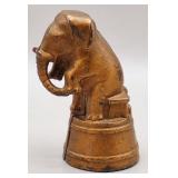 A.C. Williams Cast Iron Elephant On Bench Still