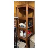 Wooden shelving unit