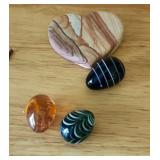 Art Glass (?) Small Eggs
