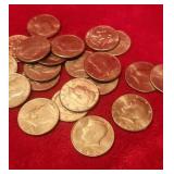 21- Kennedy Half Dollars 80