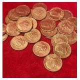 28 Kennedy Half Dollars 1971 & 1972
