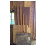 Misc wood and interior door & metal bed frame