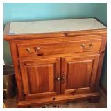 Modern Cherry? Wood Buffet w/ Inlaid top.