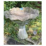 Cement bird bath